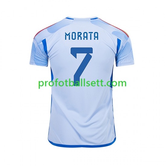 Fotballdrakt Spania MORATA 7 Herre Bortekit VM 2022 Kortermet