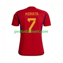 Fotballdrakt Spania MORATA 7 Herre Hjemmekit VM 2022 Kortermet