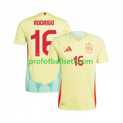 Fotballdrakt Spania RODRIGO 16 Herre Bortekit Euro 2024 Kortermet