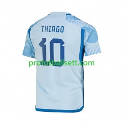 Fotballdrakt Spania Thiago 10 Herre Bortekit VM 2022 Kortermet