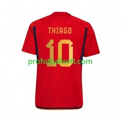 Fotballdrakt Spania Thiago 10 Herre Hjemmekit VM 2022 Kortermet