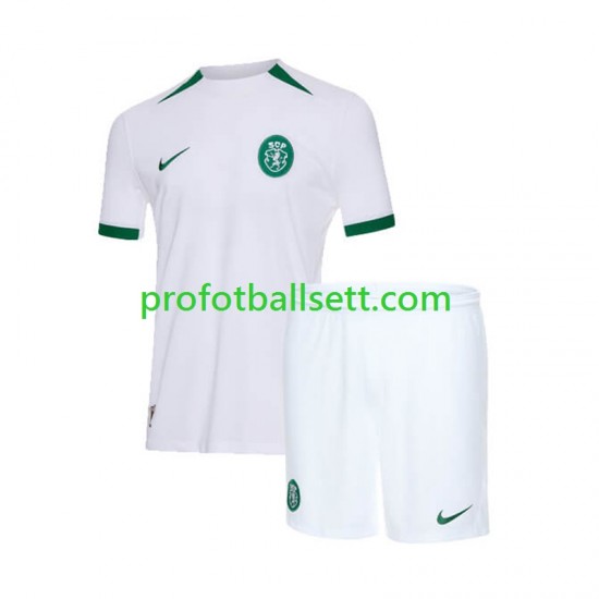 Fotballdrakt Sporting CP Barn Bortekit 2024-2025 Kortermet