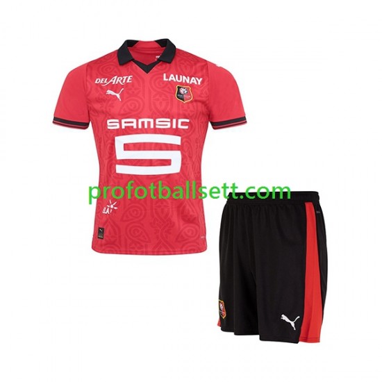 Fotballdrakt Stade Rennais Barn Hjemmekit 2023-2024 Kortermet