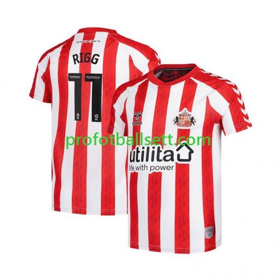 Fotballdrakt Sunderland Chris Rigg 11 Herre Hjemmekit 2024-2025 Kortermet