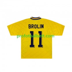 Retro Fotballdrakt Sverige Brolin 11 Herre Hjemmekit 1994 Kortermet