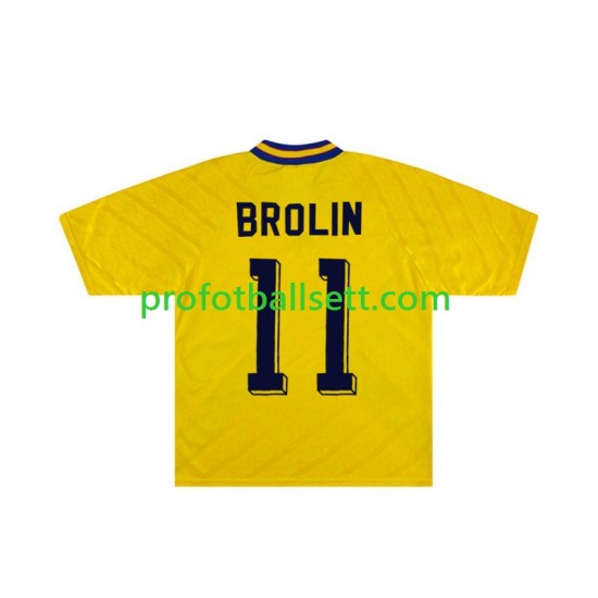Retro Fotballdrakt Sverige Brolin 11 Herre Hjemmekit 1994 Kortermet