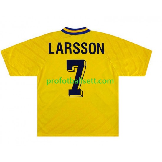 Retro Fotballdrakt Sverige Henrik Larsson 7 Herre Hjemmekit 1994 Kortermet