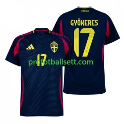 Fotballdrakt Sverige Viktor Gyokeres 17 Herre Bortekit 2024 Kortermet