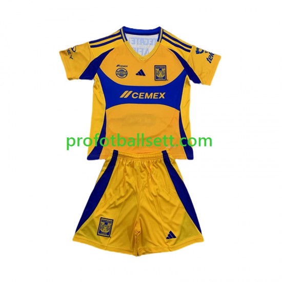 Fotballdrakt Tigres UANL Barn Hjemmekit 2024-2025 Kortermet