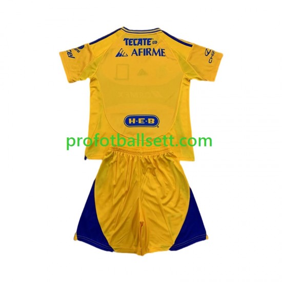 Fotballdrakt Tigres UANL Barn Hjemmekit 2024-2025 Kortermet