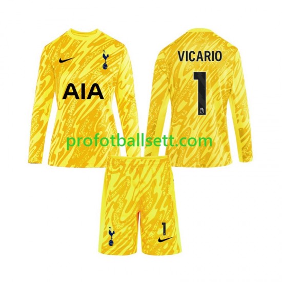 Fotballdrakt Tottenham Hotspur Keeper Vicario 1 Barn Hjemmekit 2024-2025 Langermet
