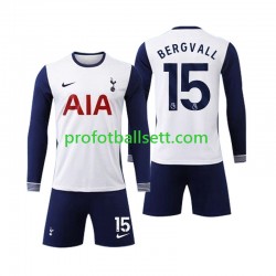 Fotballdrakt Tottenham Spurs Bergvall 15 Barn Hjemmekit 2024-2025 Langermet
