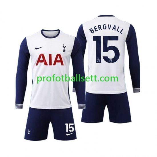 Fotballdrakt Tottenham Spurs Bergvall 15 Barn Hjemmekit 2024-2025 Langermet