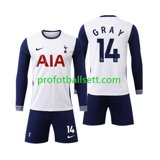 Fotballdrakt Tottenham Spurs Gray 14 Barn Hjemmekit 2024-2025 Langermet