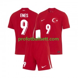 Fotballdrakt Tyrkia Enes Unal 9 Barn Bortekit Euro 2024 Kortermet