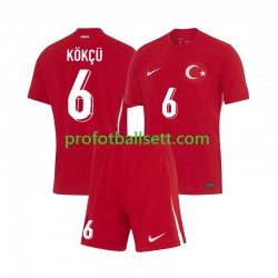 Fotballdrakt Tyrkia Orkun Kokcu 6 Barn Bortekit Euro 2024 Kortermet