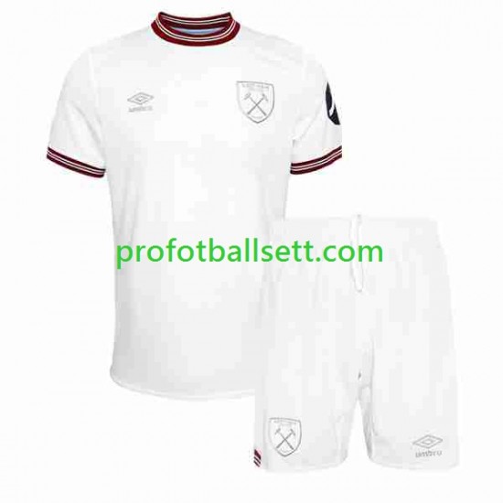 Fotballdrakt West Ham United Barn Bortekit 2023-2024 Kortermet