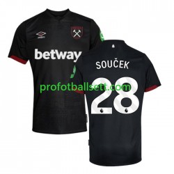 Fotballdrakt West Ham United SOUCEK 28 Herre Bortekit 2024-2025 Kortermet