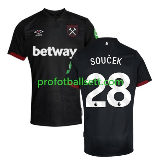 Fotballdrakt West Ham United SOUCEK 28 Herre Bortekit 2024-2025 Kortermet