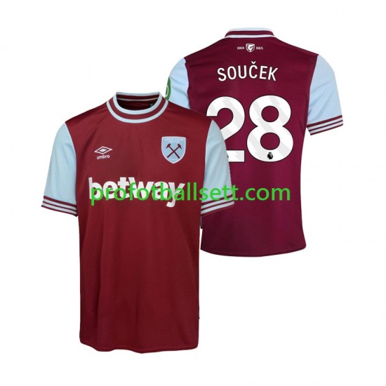 Fotballdrakt West Ham United SOUCEK 28 Herre Hjemmekit 2024-2025 Kortermet