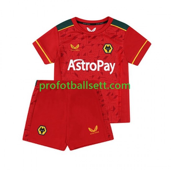 Fotballdrakt Wolverhampton Wanderers Barn Bortekit 2023-2024 Kortermet