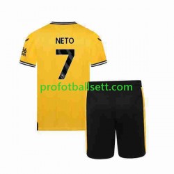 Fotballdrakt Wolverhampton Wanderers NETO 7 Barn Hjemmekit 2023-2024 Kortermet