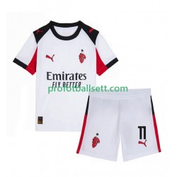 Fotballdrakt AC Milan Christian Pulisic 11 Barn Bortekit 2025-2026 Kortermet