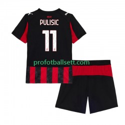 Fotballdrakt AC Milan Christian Pulisic 11 Barn Hjemmekit 2025-2026 Kortermet