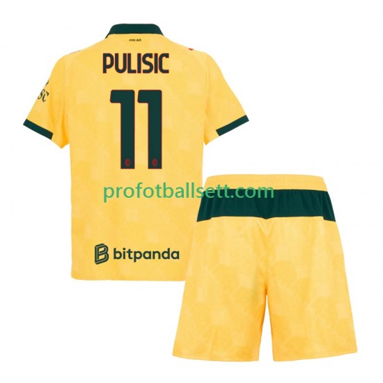 Fotballdrakt AC Milan Christian Pulisic 11 Barn Tredjekit 2025-2026 Kortermet