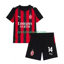 Fotballdrakt AC Milan Luca Modric 14 Barn Hjemmekit 2025-2026 Kortermet