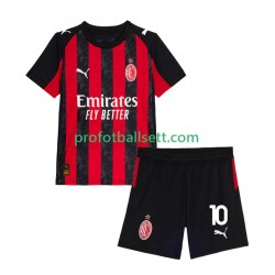 Fotballdrakt AC Milan Rafael Leao 10 Barn Hjemmekit 2025-2026 Kortermet