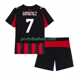 Fotballdrakt AC Milan Santiago Gimenez 7 Barn Hjemmekit 2025-2026 Kortermet