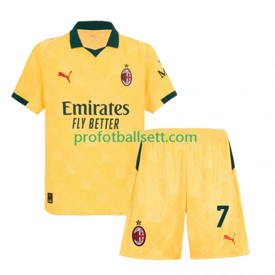 Fotballdrakt AC Milan Santiago Gimenez 7 Barn Tredjekit 2025-2026 Kortermet
