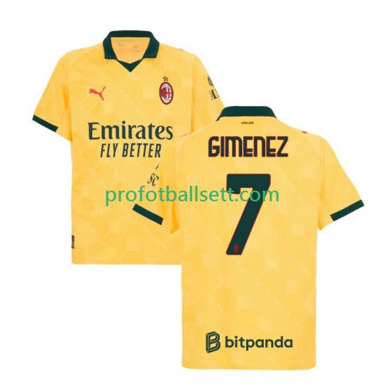 Fotballdrakt AC Milan Santiago Gimenez 7 Herre Tredjekit 2025-2026 Kortermet