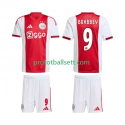 Fotballdrakt AFC Ajax Brian Brobbey 9 Barn Hjemmekit 2025-2026 Kortermet
