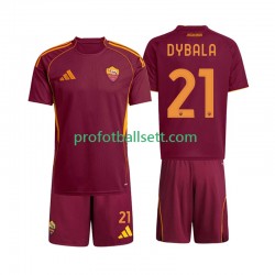 Fotballdrakt AS Roma Dybala 21 Barn Hjemmekit 2025-2026 Kortermet