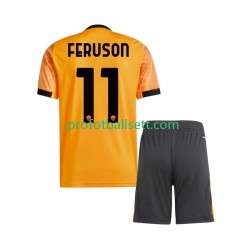 Fotballdrakt AS Roma Evan Ferguson 11 Barn Bortekit 2025-2026 Kortermet