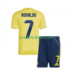 Fotballdrakt Al Nassr Cristiano Ronaldo 7 Barn Hjemmekit 2025-2026 Kortermet