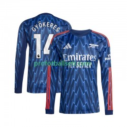Fotballdrakt Arsenal Viktor Gyokeres 14 Herre Bortekit 2025-2026 Langermet