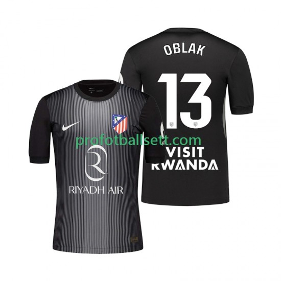 Fotballdrakt Atlético Madrid Keeper Jan Oblak 13 Herre Bortekit 2025-2026 Kortermet