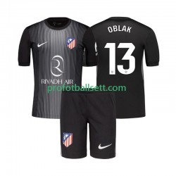 Fotballdrakt Atlético Madrid Keeper Jan Oblak 13 Barn Bortekit 2025-2026 Kortermet
