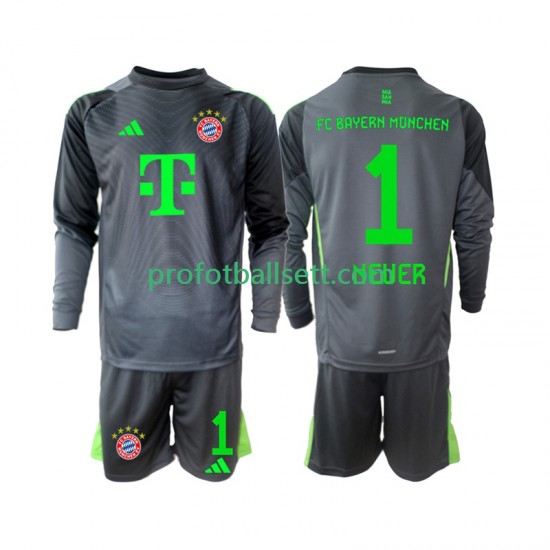 Fotballdrakt FC Bayern München Keeper Neuer 1 Barn Bortekit 2025-2026 Langermet