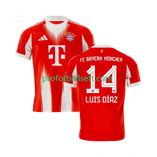 Fotballdrakt FC Bayern München Luis Diaz 14 Herre Hjemmekit 2025-2026 Kortermet