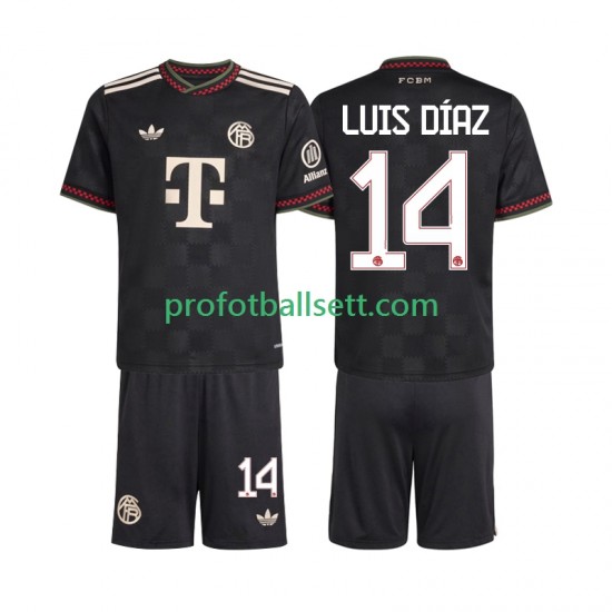 Fotballdrakt FC Bayern München Luis Diaz 14 Barn Tredjekit 2025-2026 Kortermet