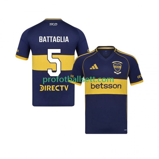 Fotballdrakt CA Boca Juniors Rodrigo Battaglia 5 Herre Hjemmekit 2025-2026 Kortermet