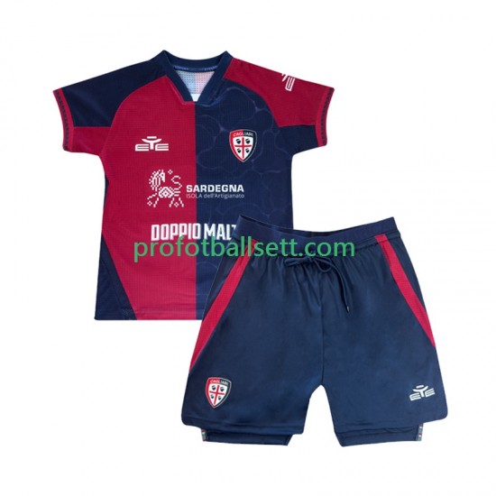 Fotballdrakt Cagliari Barn Hjemmekit 2025-2026 Kortermet