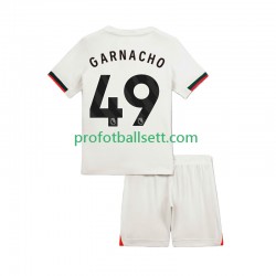 Fotballdrakt Chelsea Alejandro Garnacho 49 Barn Bortekit 2025-2026 Kortermet