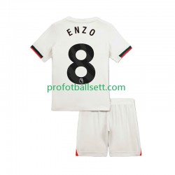 Fotballdrakt Chelsea Enzo Fernandez 8 Barn Bortekit 2025-2026 Kortermet
