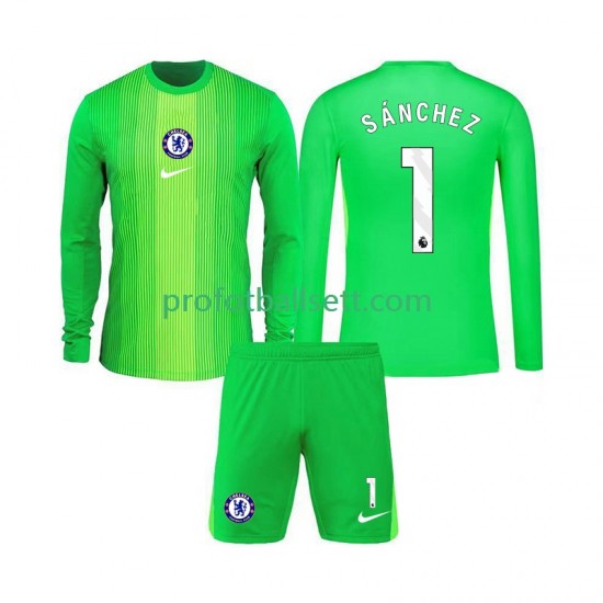 Fotballdrakt Chelsea Keeper Robert Sanchez 1 Barn Bortekit 2025-2026 Langermet