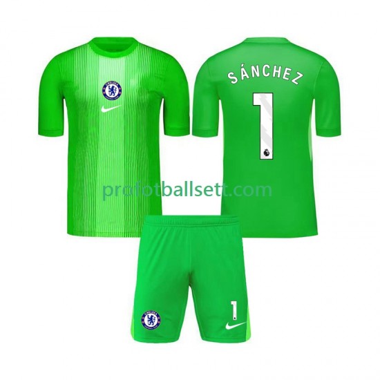 Fotballdrakt Chelsea Keeper Robert Sanchez 1 Barn Bortekit 2025-2026 Kortermet